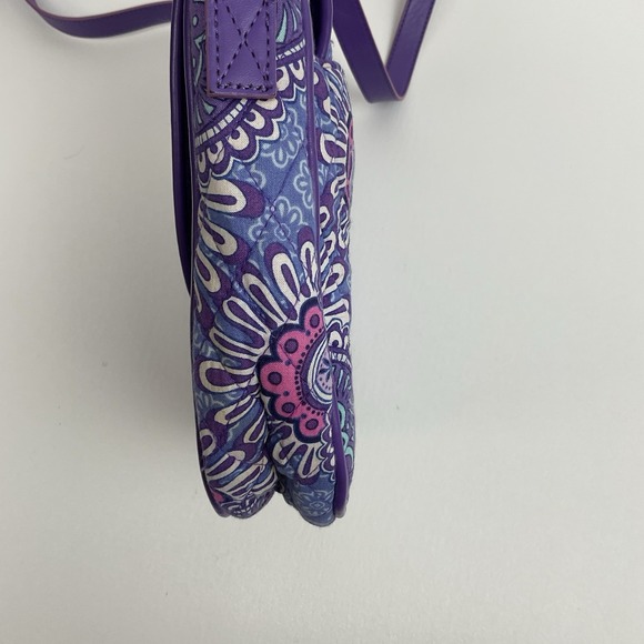 Vera‎ Bradley Crossbody Saddle Bag Purple Floral Medallion Boho Festival Y2K - Picture 6 of 8
